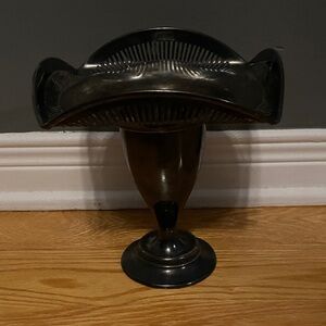 Vintage plated Metal Vase Monarch plate brand 32/75